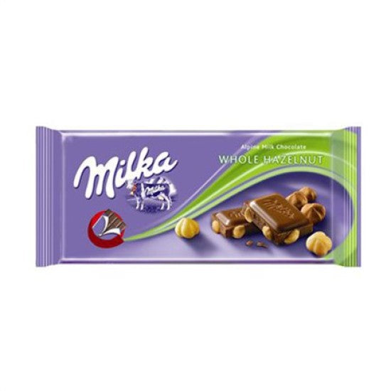 Milka Milk Chocolate Hazelnut 100gr 16t (3045140118502)