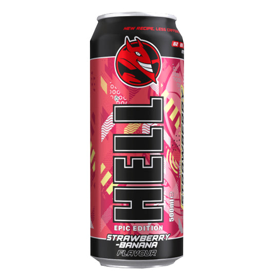 ENERGY DRINK HELL STRAWBERRY - BANANA 500ML 12τ (5999571054718)