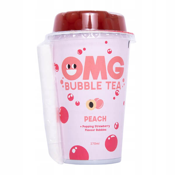 OMG BUBBLE TEA PEACH 270ML 10τ (4779033974409)