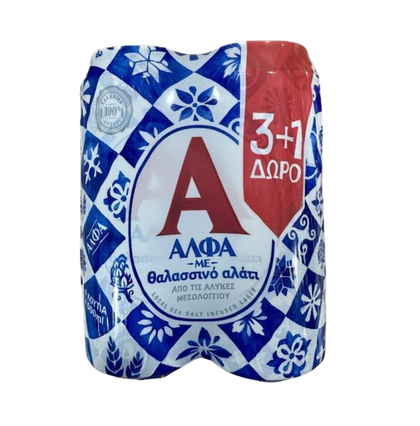 ΜΠΥΡΑ ΑΛΦΑ ΘΑΛ.ΑΛΑΤΙ 4*500ML (3+1)Δ 6τ (5201261203307)