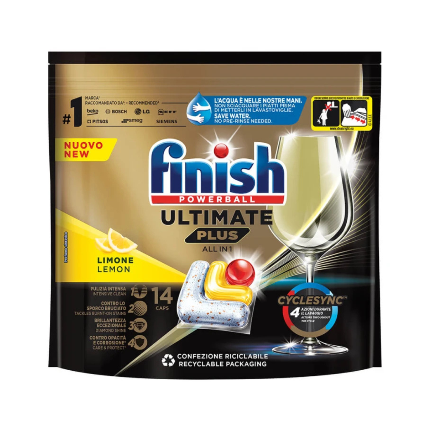 FINISH ΚΑΨΟΥΛΕΣ ΠΛΥΝΤ. ΠΙΑΤΩΝ 14ΤΕΜ UL. ALL IN 1 ΛΕΜΟΝΙ 7τ (8002910063481)