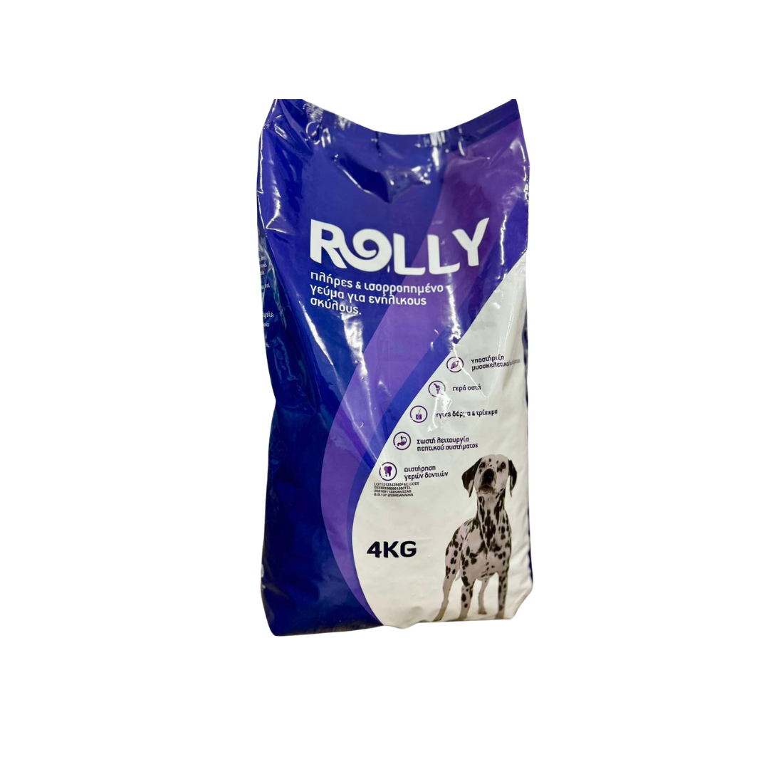 Kibbus Rolly Adult 4kg Ξηρά Τροφή για Ενήλικους Σκύλους (745110984382)