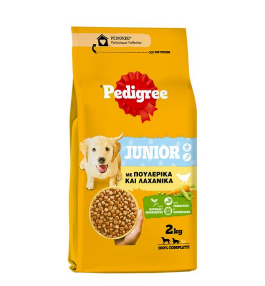 PEDIGRRE JUNIOR ΜΕ ΠΟΥΛΕΡΙΚΑ & ΛΑΧΑΝΙΚΑ 2ΚG 6τ (5998749145111)