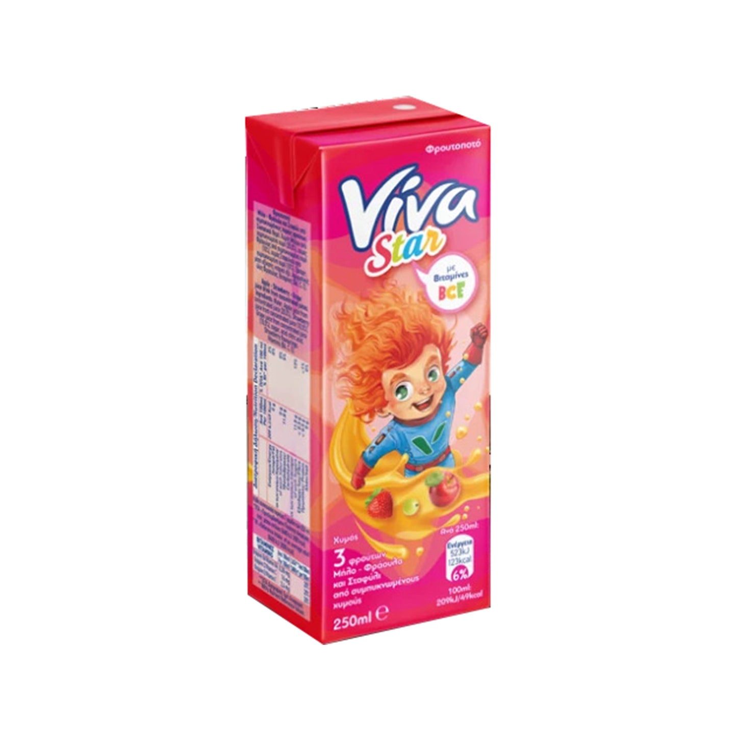 VIVA ΧΥΜΟΣ STAR ΜΗΛΟ-ΦΡΑΟΥΛ-ΣΤΑΦ. 250ML (Σ27) (5203342510731)