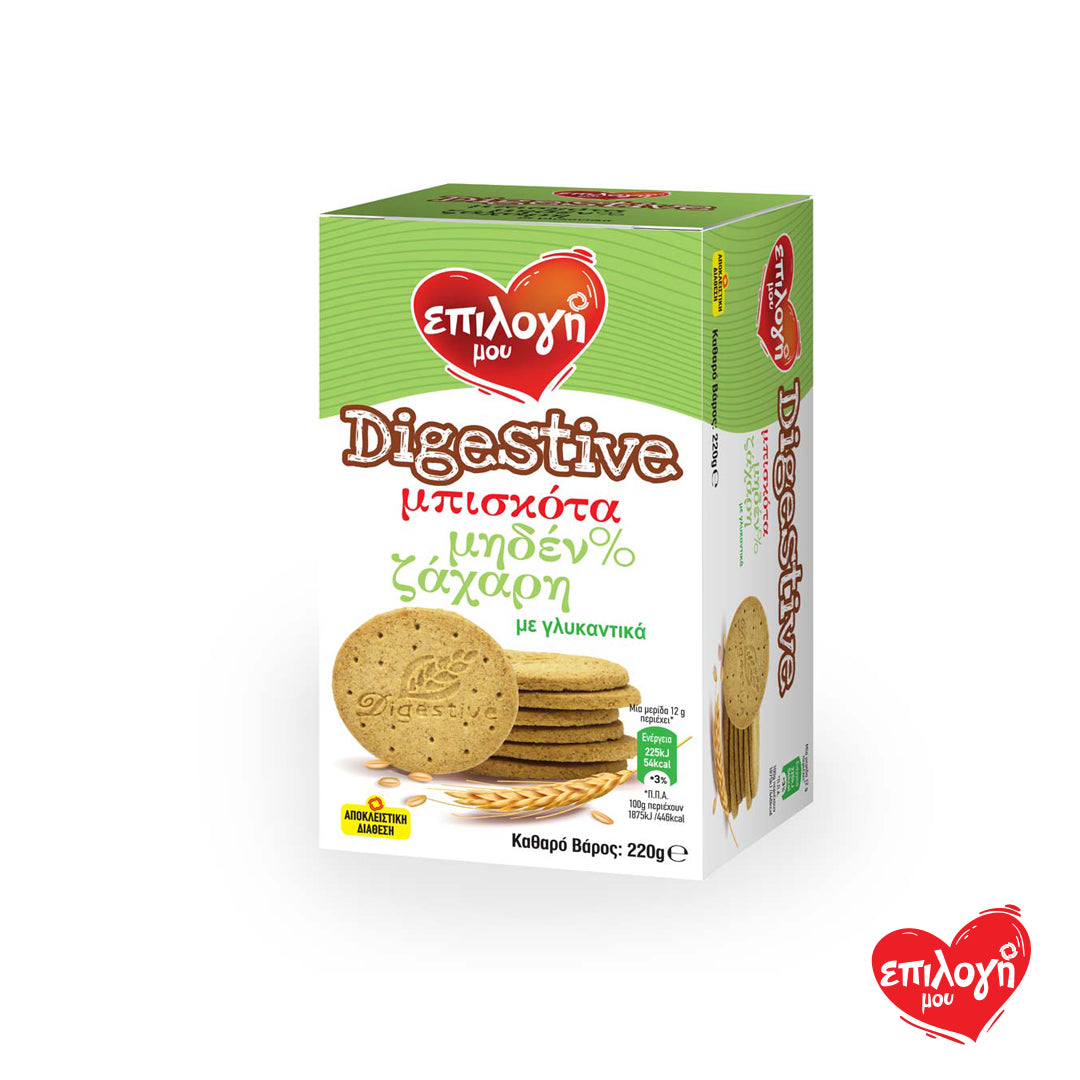 Μπισκότα Επιλογή Μου Digestive 0% Ζάχαρη 220gr (5207066112752)