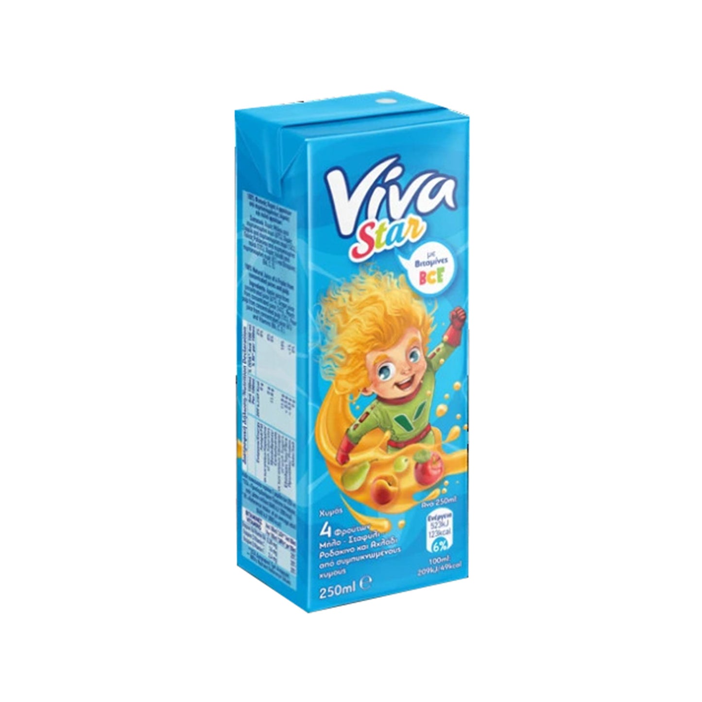 VIVA ΧΥΜΟΣ STAR ΜΗΛ-ΣΤΑΦ-ΡΟΔ-ΑΧΛ. 250ML (Σ27) (5203342510700)