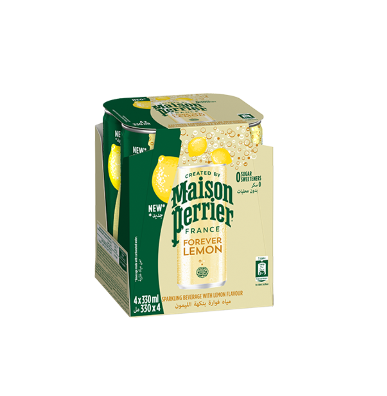 Perrier Maison Φυσικό Μεταλλικό Ανθρακούχο Νερό Forever Lemon 330ml- ΤΜΧ (8445291064997)