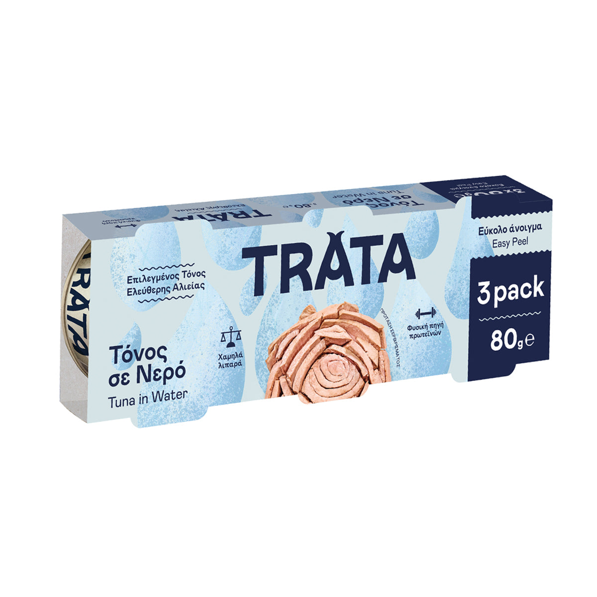 Τόνος Trata Σε Νερό 80gr x 3Τεμάχια (5201340800885)