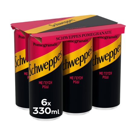 Schweppes Κουτί Σόδα με Γεύση Ρόδι 6x330ml 4σ (5449000306470)
