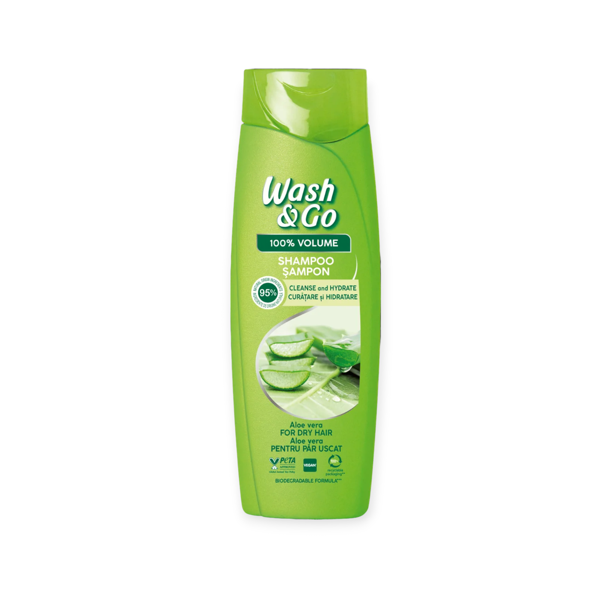 WASH & GO SHAMPOO 360ml - (ALOE) (Σ6) (8008970056746)