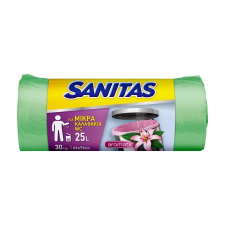 Sak. Sanitas Scented Waste Bin Capacity 25lt 46x56cm 30pcs 50t (5201314007654)