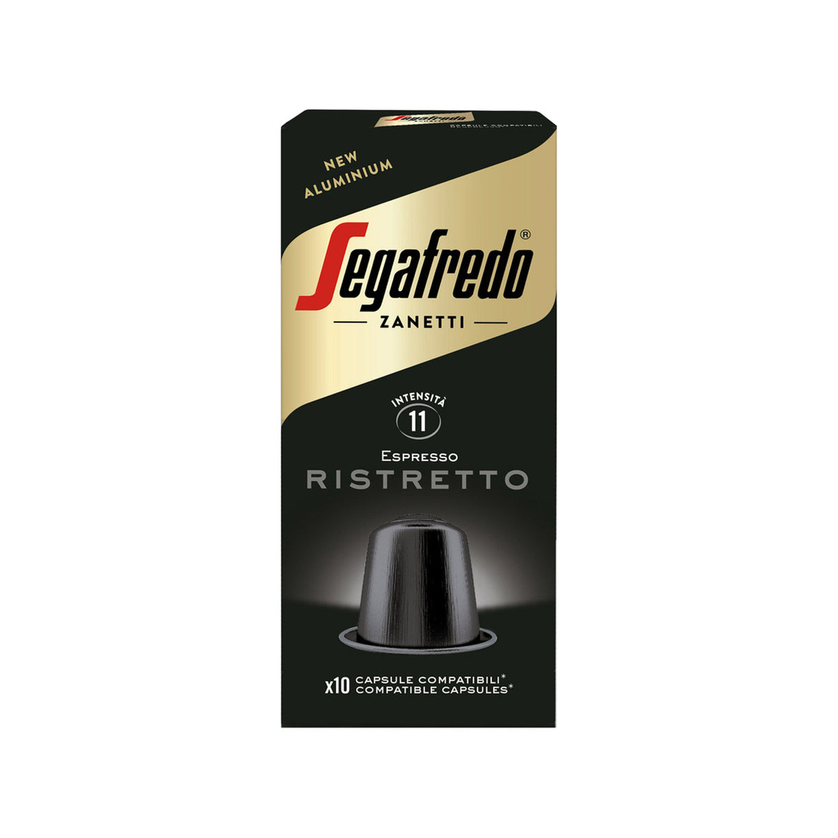 Segafredo Ristretto Espresso Capsules Compatible with Nespresso Machine 10caps 10t (8003410249320)