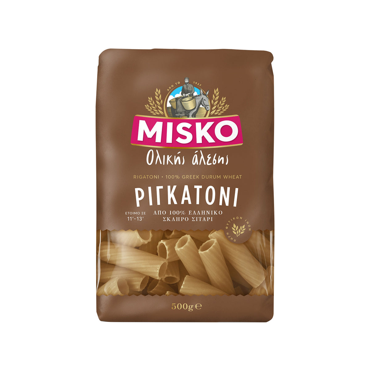 Misko Whole Grain Rigatoni 500gr 12t (5201010015144)