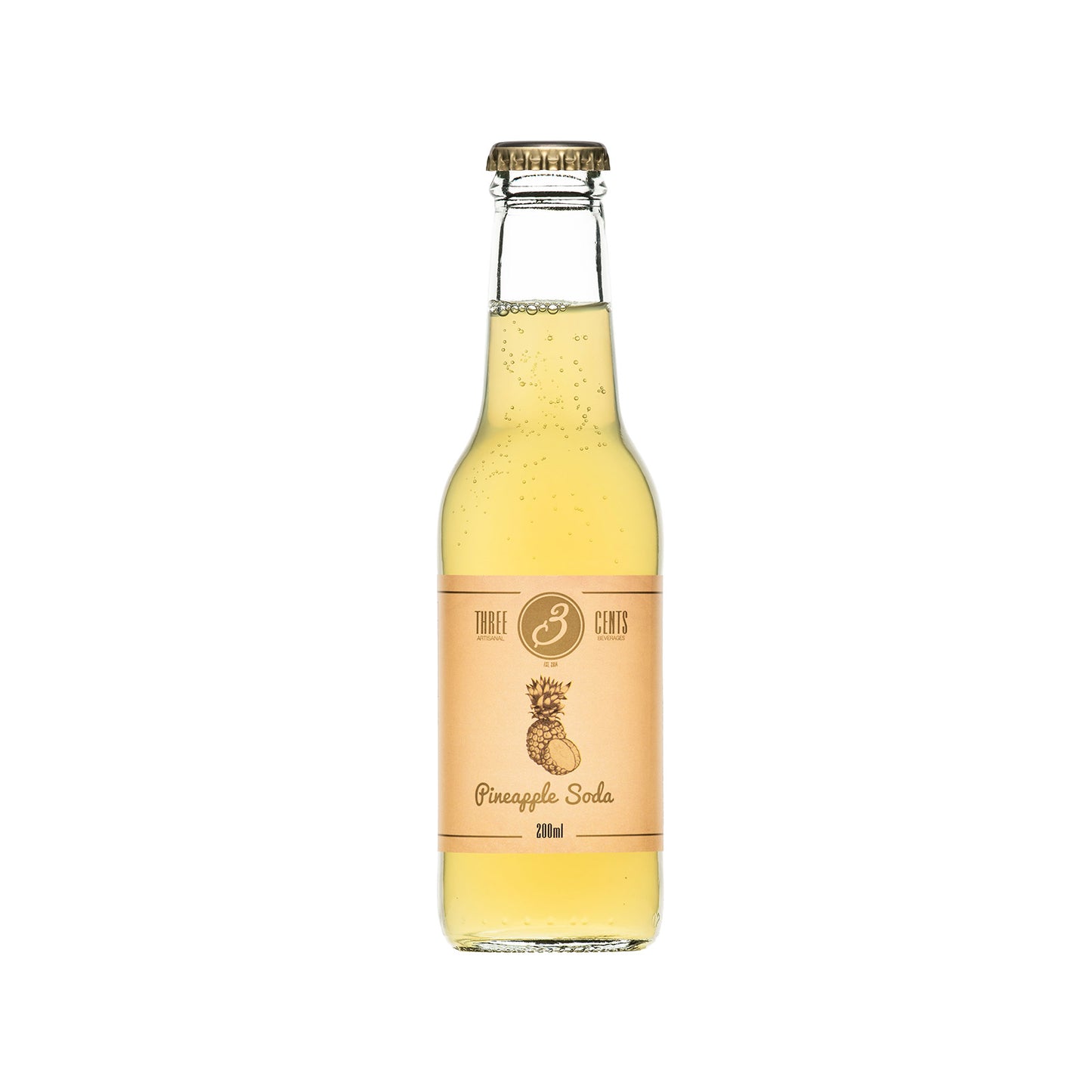 THREE CENTS ΓΥΑΛΙ 200ml - (PINEAPPLE) (Σ24) (5060671000575)