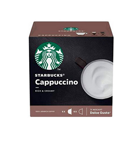 Strabucks Nescafe Dolce Gusto Καφές Cappuccino 6 Κάψουλες (7613036943697)
