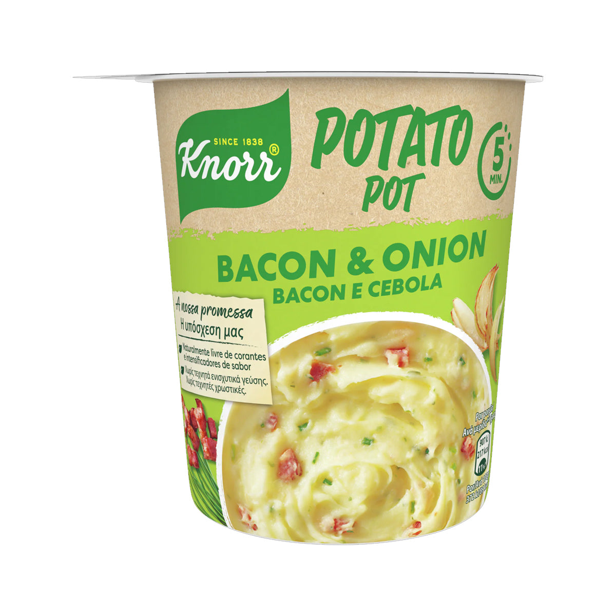 Knorr Έτοιμο Γεύμα Snack Pot Πουρές Μπέικον & Κρεμμύδι 51gr 8τ (8710522729755)