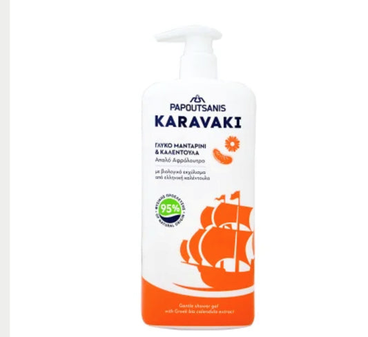 Papoutsanis Karavaki Shower Gel Sweet Mandarin & Calendula 750ml (5201109002819)