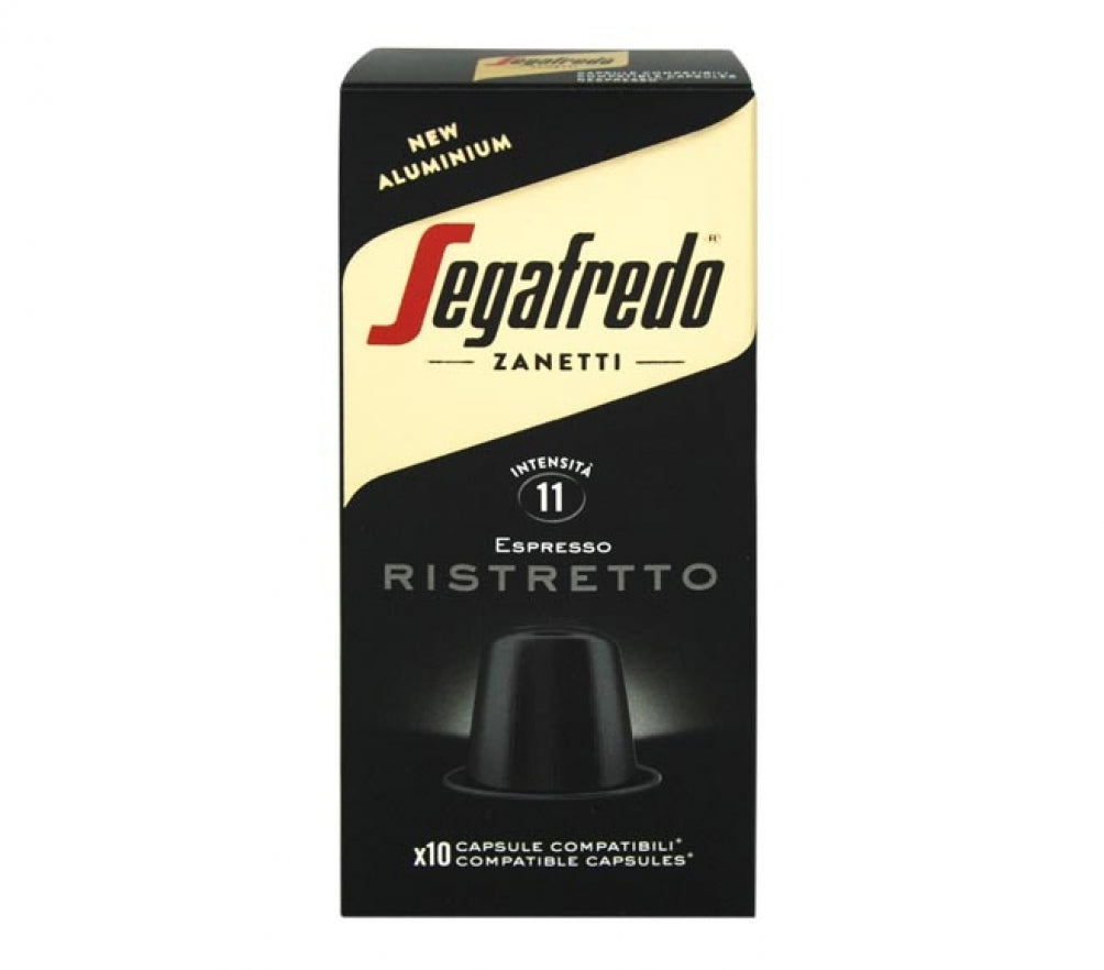 Segafredo Κάψουλες Espresso Ristretto Συμβατές με Μηχανή Nespresso 10caps 10τ (8003410249320)