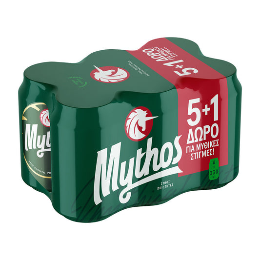 ΜΠΥΡΑ MYTHOS KOYTI 6*330ML (5+1)Δ 4τ (5201309108915)