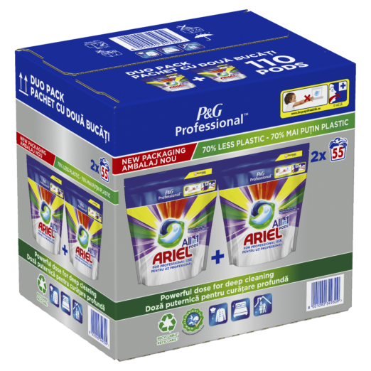 ARIEL ΥΓΡΕΣ ΚΑΨΟΥΛΕΣ ALLIN1 2*55 ΜΕΖΟΥΡΕΣ COLOR 10τ (8001090349309)