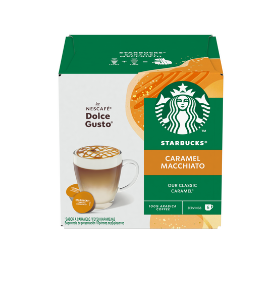 Strabucks Nescafe Dolce Gusto Καφές Caramel Macchiato 6 Κάψουλες (7613036943543)