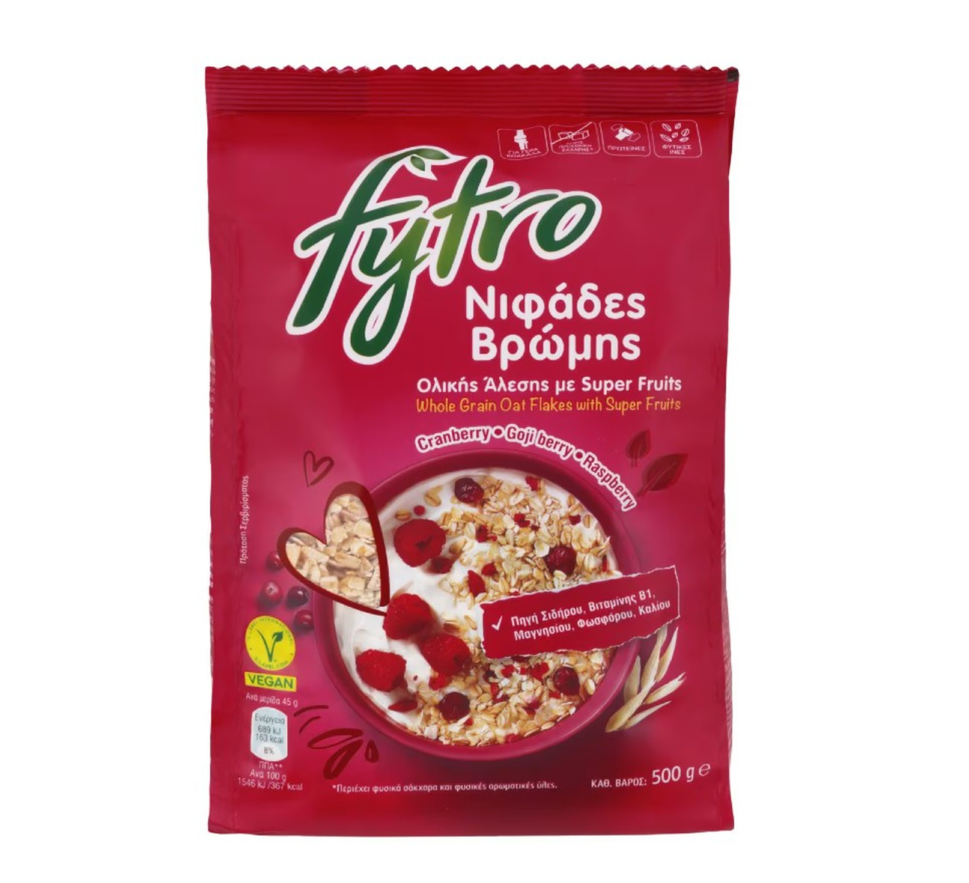 FYTRO ΝΙΦΑΔΕΣ ΒΡΩΜΗΣ ΜΕ ΚΟΚΚΙΝΑ ΦΡΟΥΤΑ 500ΓΡ 10τ (5201059013484)