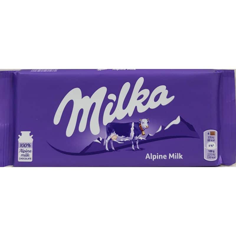 Milka Alpine Milk Chocolate 100gr 22t (3045140105502)