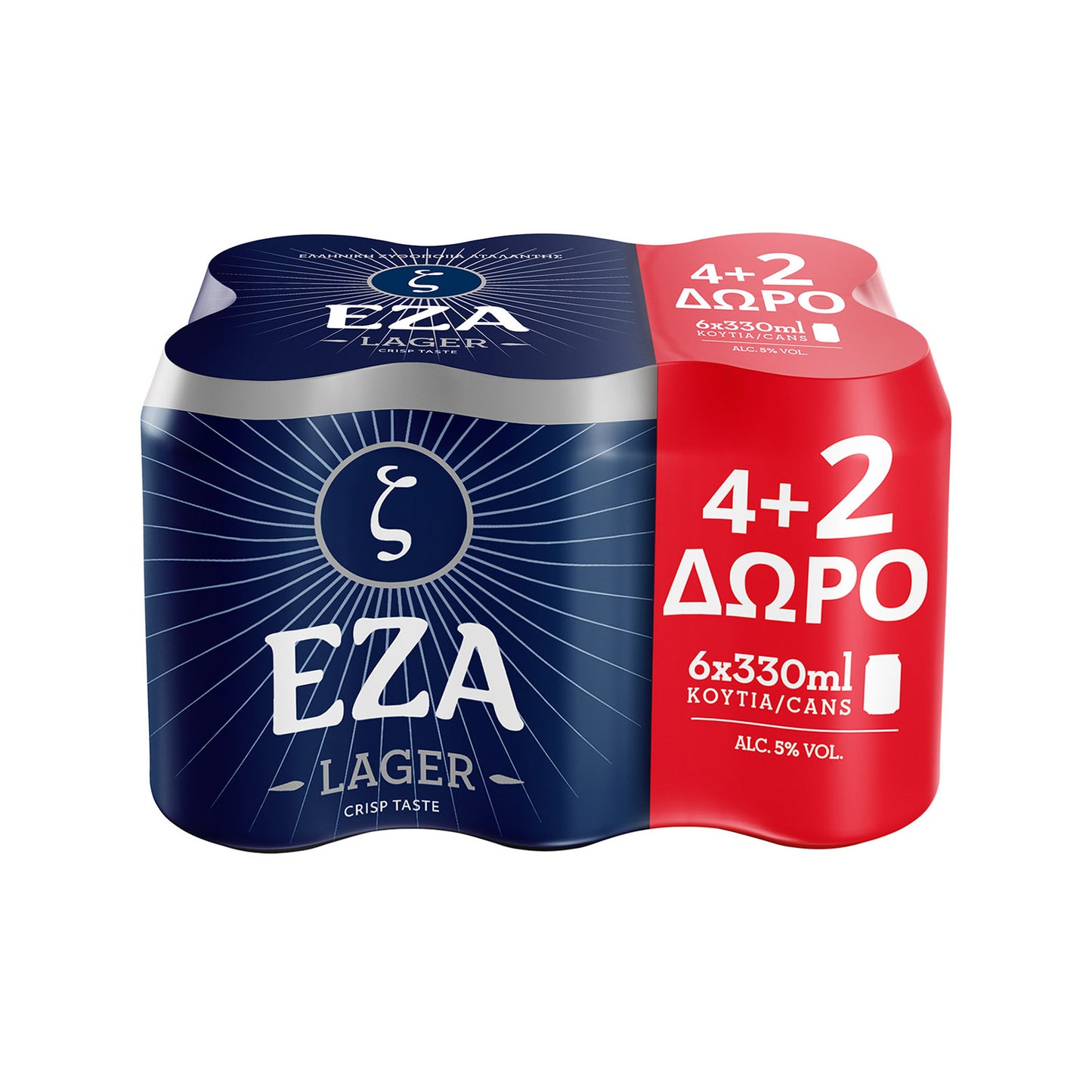 ΕΖΑ ΜΠΥΡΑ ΚΟΥΤΙ LAGER 330ML (4+2)Δ (Σ4) (5201246003915)