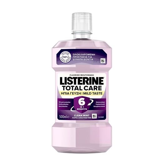 Listerine Στοματικό Διάλυμα Total Care Ήπια Γεύση 500ml 6τ (3574661337258)