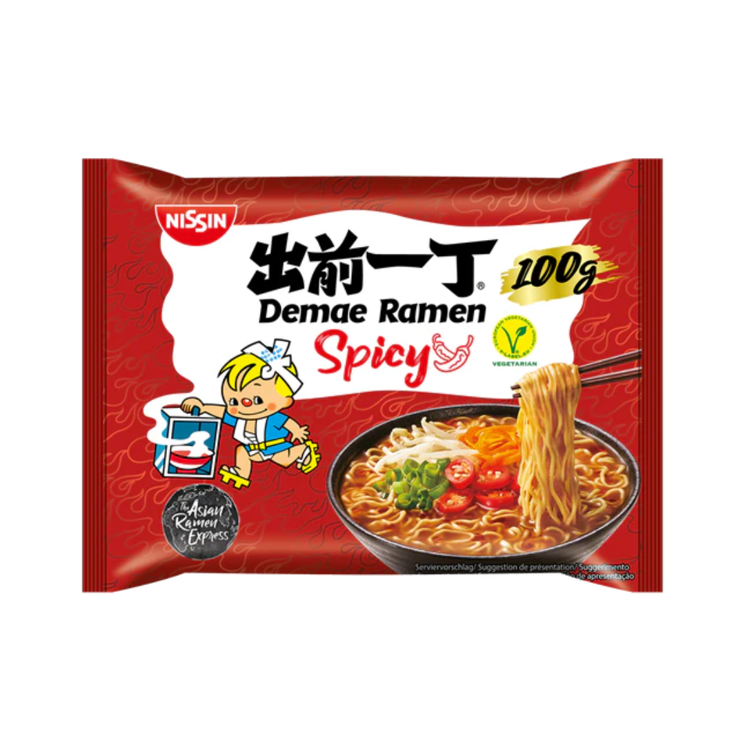 NISSIN RAMEN NOODLES SPICY 100ΓΡ 10τ (8712429361106)