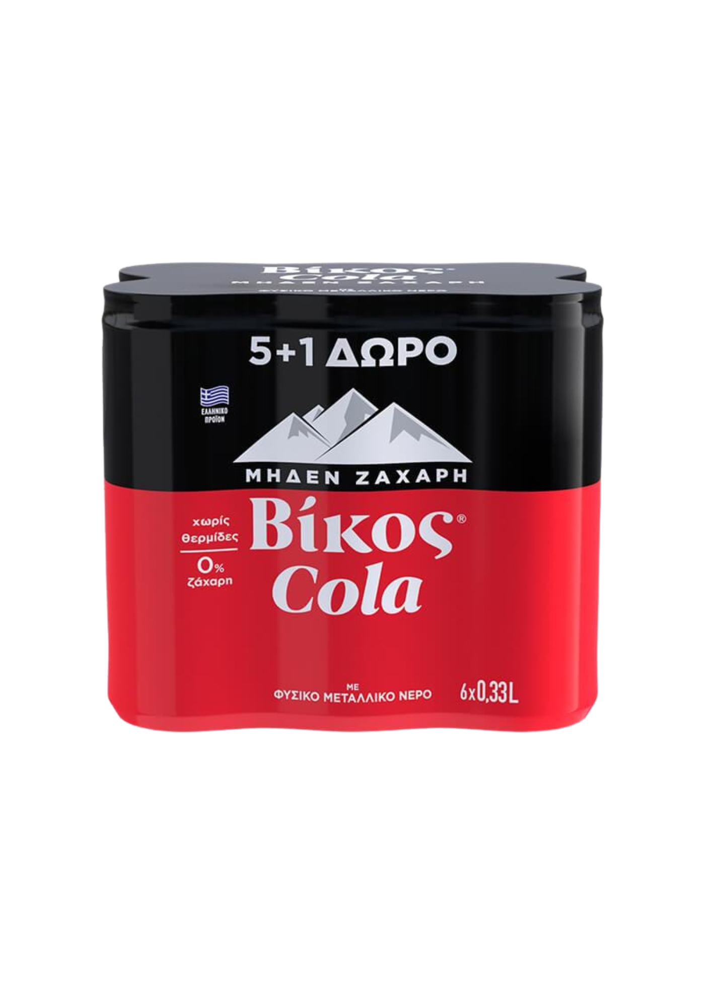 Βίκος Κουτί Cola Zero με Ανθρακικό 6x330ml 4σ (5201946912661)