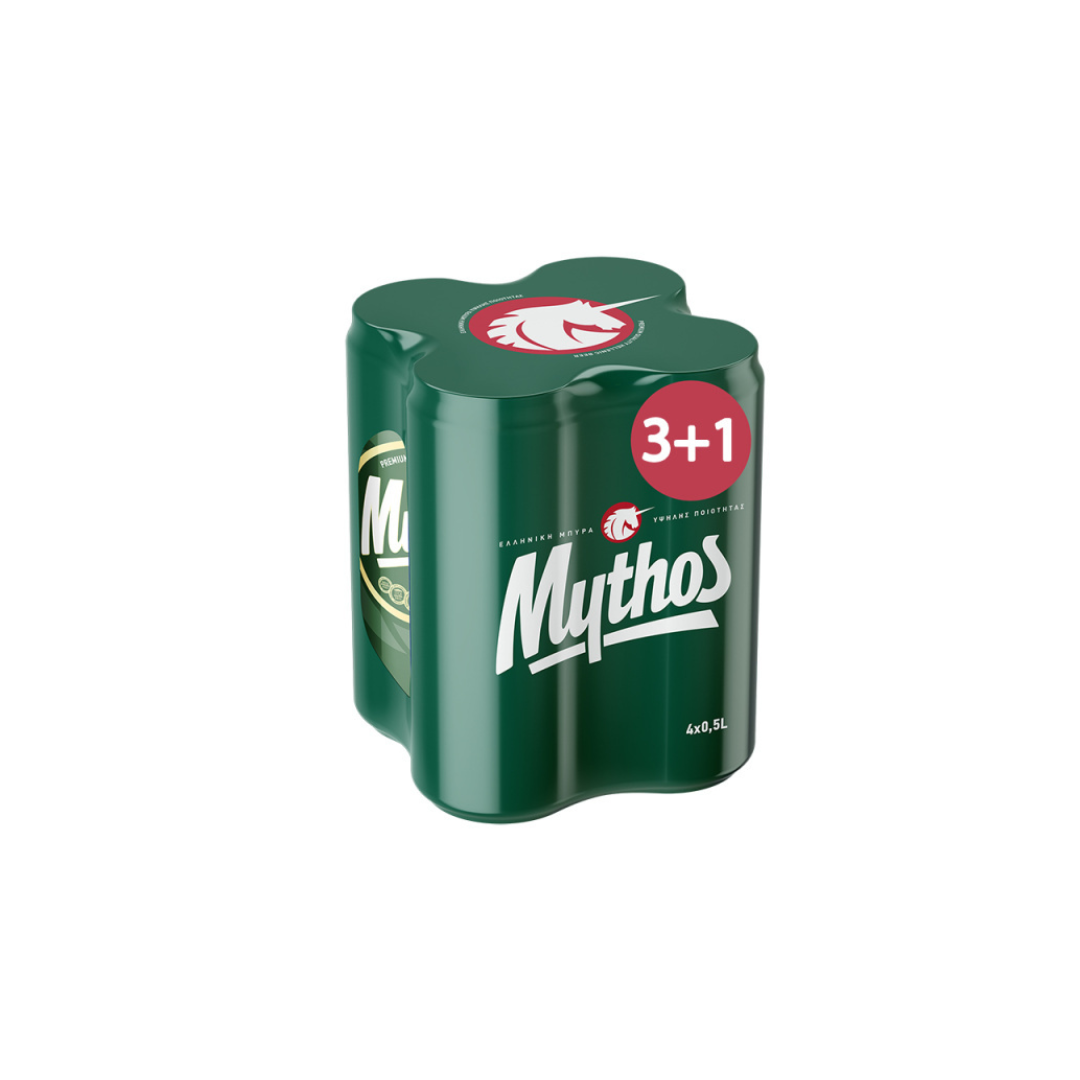 Mythos Κουτί 500ml 3+1ΔΩΡΟ (5201309128234)