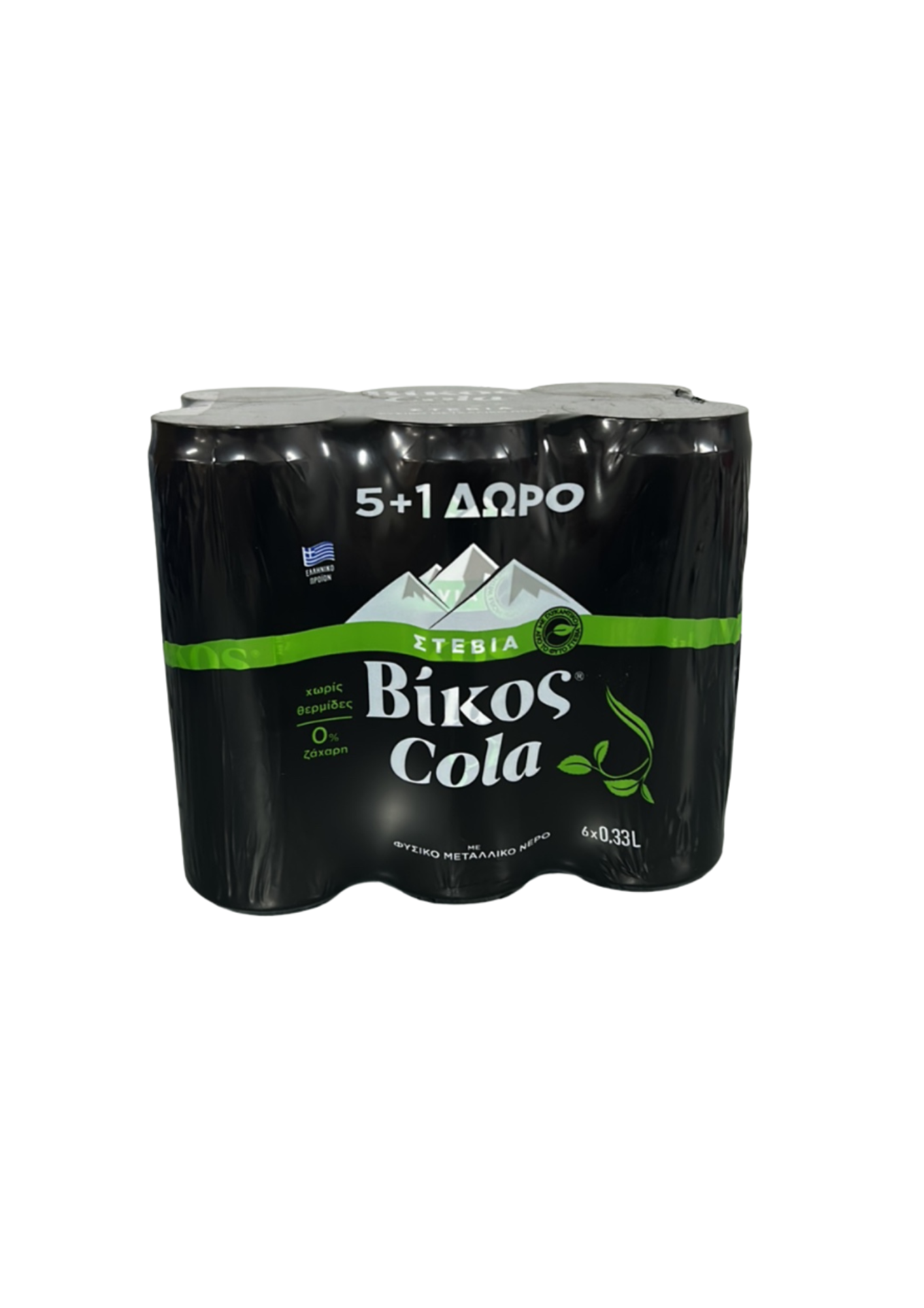 Βίκος Κουτί Cola Stevia με Ανθρακικό 6x330ml 4σ (5201946912678)