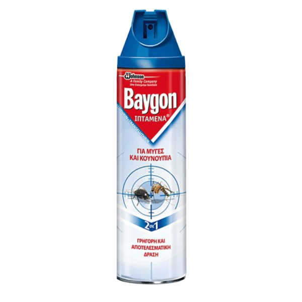 Baygon Εντομοκτόνο Spray για Μύγες & Κουνούπια 400ml (5000204727593)