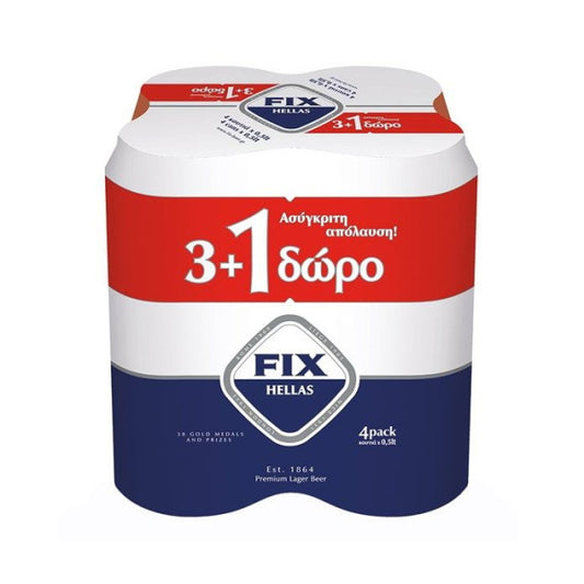 Fix Lager Κουτί 500ml 3+1 ΔΩΡΟ 6σ (52003342200506)