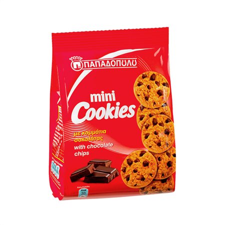 Papadopoulou Cookies Mini Dark Chocolate 70gr 10t (5201004030191)