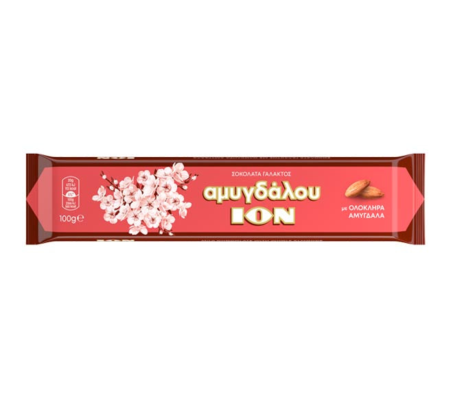 ΣΟΚ. ION ΜΕ ΟΛΟΚΛΗΡΑ ΑΜΥΓΔΑΛΑ 100ΓΡ 10τ (5201127022103)