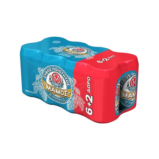 ΜΠΥΡΑ ΜΑΜΟΣ PILSNER ΚΟΥΤΙ 8*330ML (6+2)Δ 3τ (5201261801275)