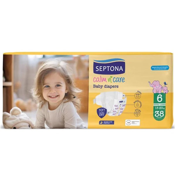 Septona Calm N' Care Πάνες Extra Large No6 (13-20kg) 38 Τεμάχια (5201410886078)