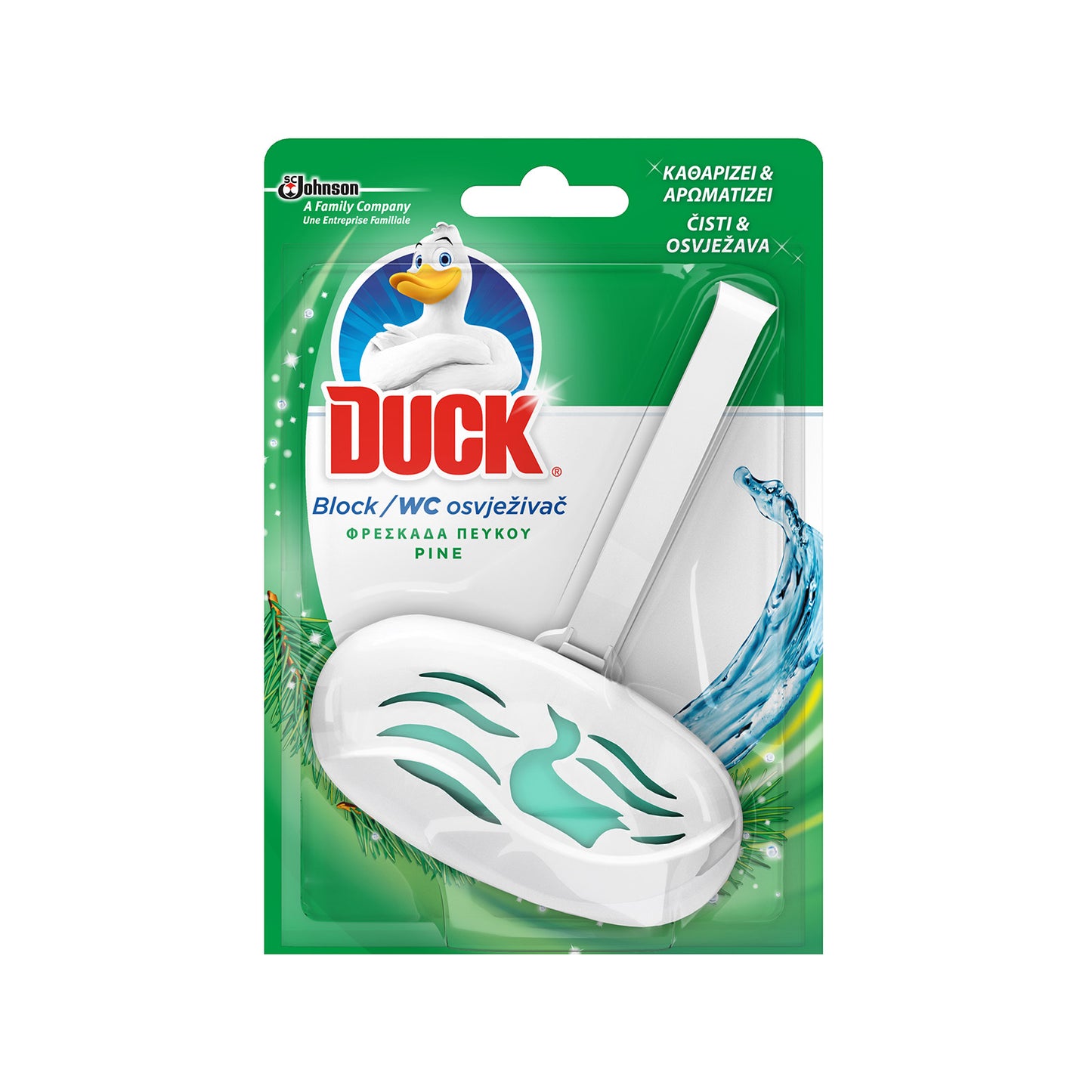 Duck 3 Σε 1 Υγρό Block WC Φρεσκάδα Πεύκου 40gr (5201420441205)