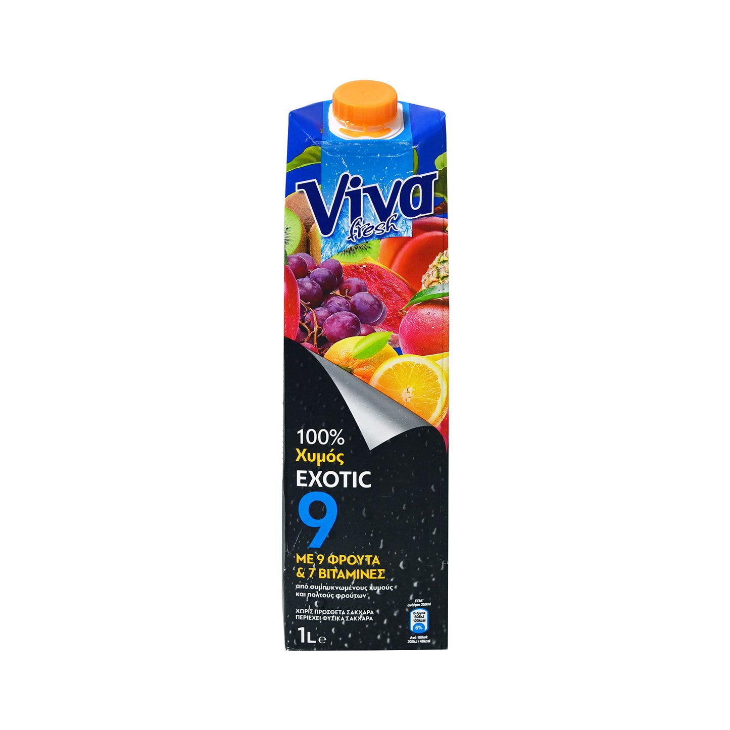 Χυμός Viva Exotic 100% Φυσικός 9 φρούτα με 7 βιταμίνες 1L (5203342500091)