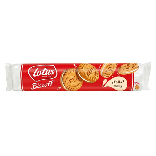 Lotus Biscoff Μπισκότα Γεμιστά Βανίλια 150gr (5410126006377)