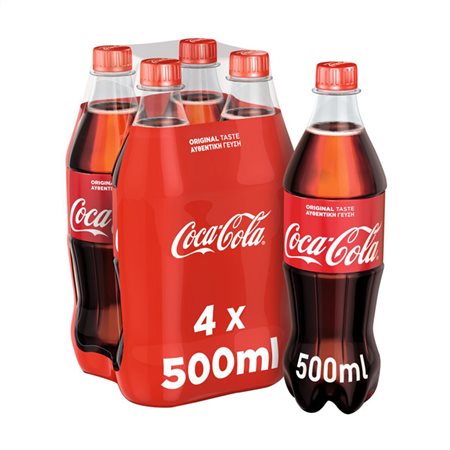 3Ε COCA COLA CLASSIC ΜΠΟΥΚΑΛΙ 4*500ml 6τ (5449000018861)