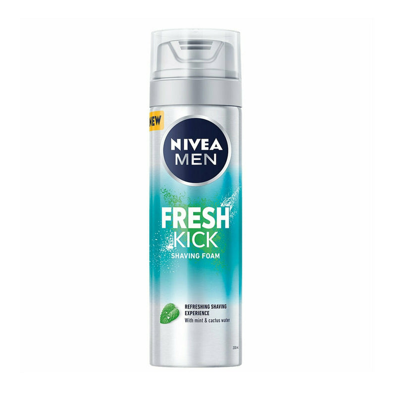 Nivea Men Fresh Kick Shaving Foam 200ml (5900017078694)