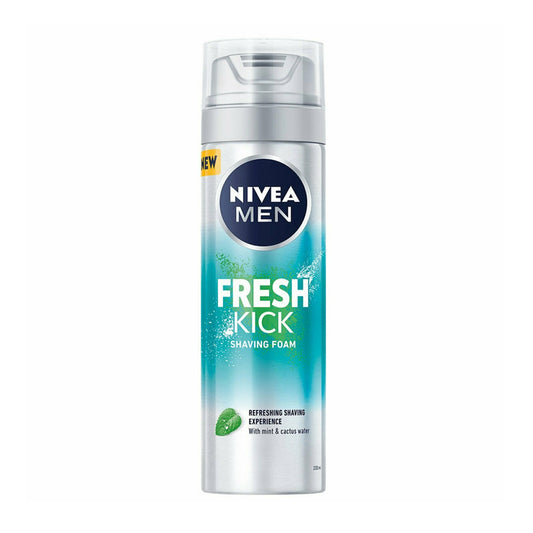 Nivea Men Fresh Kick Shaving Foam 200ml (5900017078694)