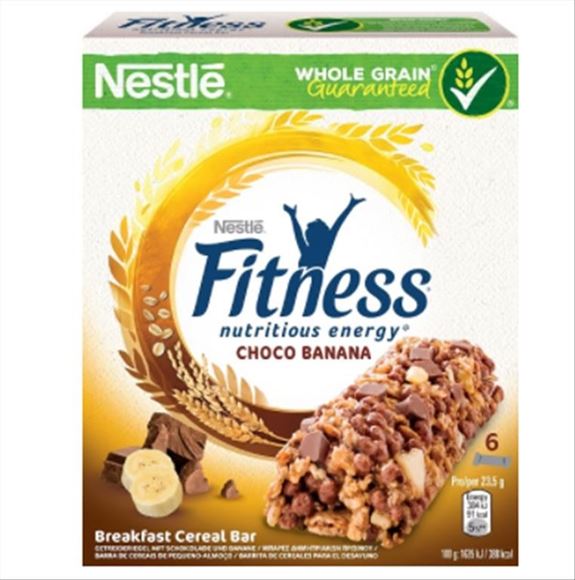Nestle Fitness Delice Μπάρα Δημητριακών με Σοκολάτα & Μπανάνα 6x23.5gr 16τ (5900020033963)