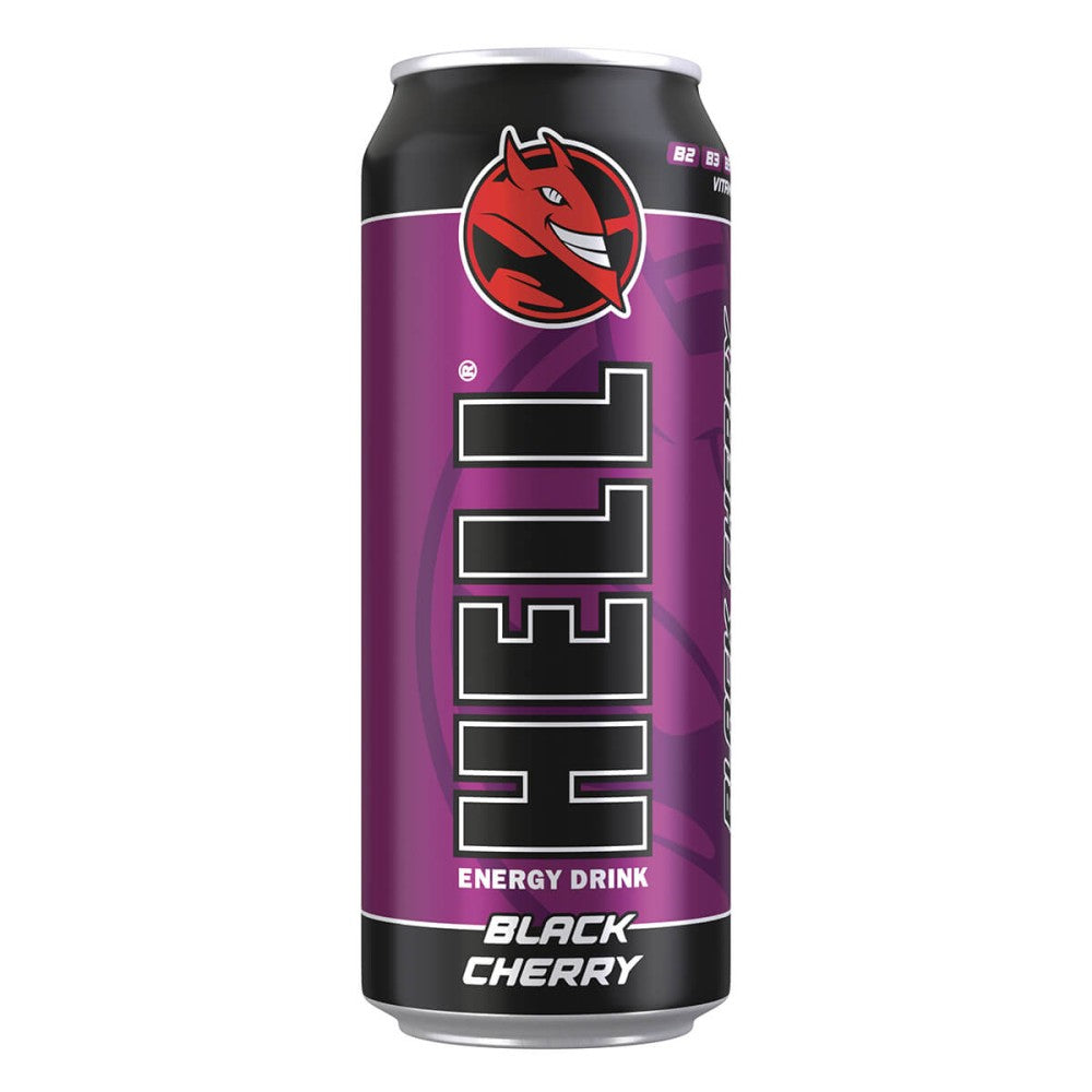 Hell 500ml Box Energy Drink Black Cherry 12t (5999884034346)