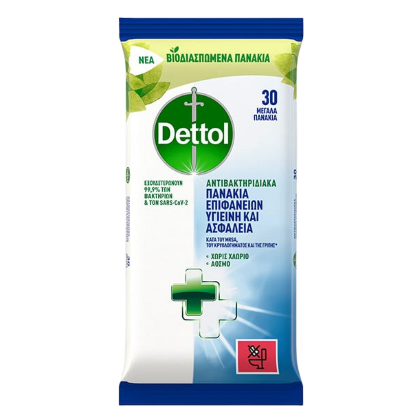 DETTOL ΥΓΡΑ ΠΑΝΑΚΙΑ 30τεμ - (ΑΝΤΙΒΑΚΤΗΡΙΔΙΑΚΑ) (Σ10) (5208070001995)