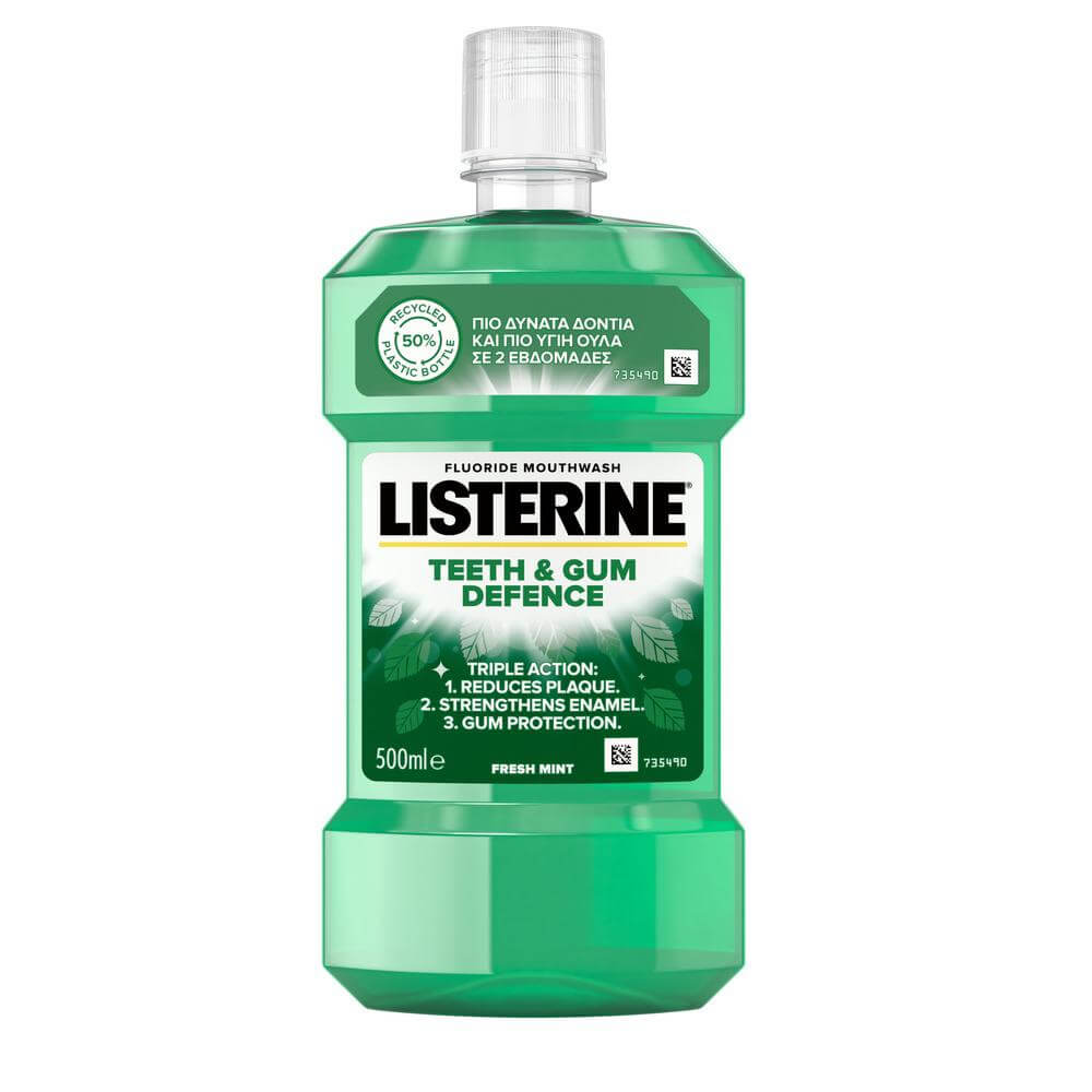 Listerine 500ml Teeth & Gum Defence Στοματικό Διάλυμα κατά της Πλάκας (3574661684314)