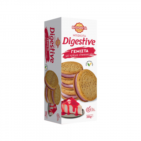 Βιολάντα Μπισκότα Digestive Γεμιστά Με Κρέμα Cheesecake 200gr 12τ (5200100944517)